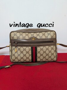 美品 極希少！Gucci シェリーライン ショルダーバッグ オールドグッチ 廃盤