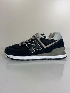 NEW BALANCE◆ローカットスニーカー/24.5cm/BLK/コットン