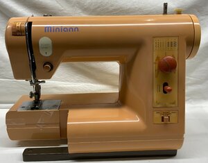 【通電/動作未確認】miniann ミニアン ミシン MODEL1200 中古 経年保管品 オレンジ