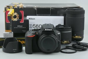 １円出品 Nikon ニコン D5600 ダブルズームキット シャッター回数僅少 元箱付き【オークション開催中】