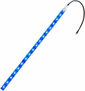 30cm_ブルー 2本入り LEDテープライト 12V 防水 3チップ 30cm 白ベース 発光色：青色