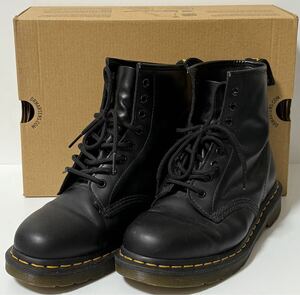 Dr Martens ドクターマーチン ブーツ 黒 ブラック 8ホール レザー 靴 約26.5cm 1円〜