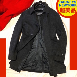 46Y241221F 超美品 BARNEYS NEWYORK バーニーズニューヨーク メンズ カシミヤ混 ビジネスコート 検 ジャケット ブルゾン ジャンバー ダウン