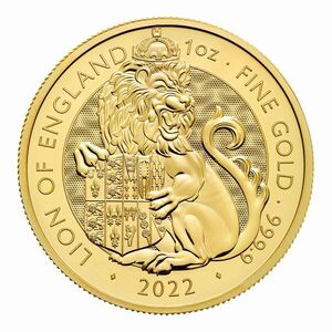 [保証書・カプセル付き] 2022年 (新品) イギリス「ロイヤルチューダービースト・イギリスのライオン」純金 1オンス 金貨