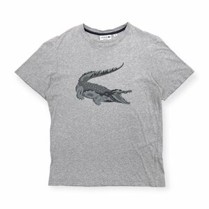 LACOSTE ラコステ BIGワニ プリント 半袖Tシャツ カットソー サイズ 4 /杢 グレー/ラコステジャパン