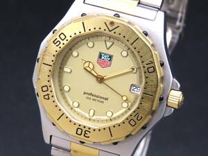 1円～! 稼動品★正規品 TAG HEUER タグホイヤー 935.406 3000シリーズ プロフェッショナル 200ｍ クォーツ デイト メンズ腕時計 SSCLG701