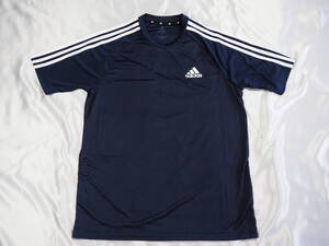 送料185円～新品◆adidas◆アディダス◆M SERENO 3ストライプ Tシャツ◆ネイビー◆XL