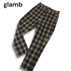 glamb グラム 秋冬 ウール ツイード★ チェック柄 サルエル テーパード パンツ Sz.2 メンズ 日本製　A4B05923_C#Q