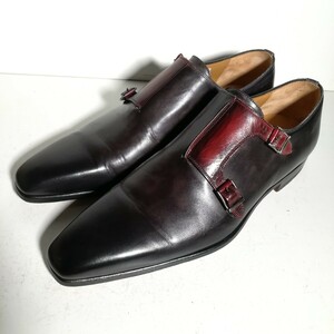 c0513 【数回着用程度・美品】 ★マグナーニ Magnanni★ 18889 ダブルモンクストラップ 43 27.5~28.0cm程度 ドレス 高級革靴 紳士靴 