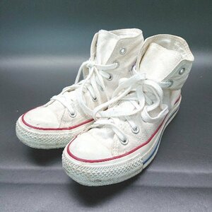 ◇ converse カジュアル オールスター ハイカット キャンバス ベーシック スニーカー サイズ4 1/2 ホワイト レディース E