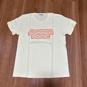 新品 summer sonic 2009 10周年記念ラインナップTシャツ サイズM 淡い黄色 linkin park nine inch nailes beyonce lady gaga b