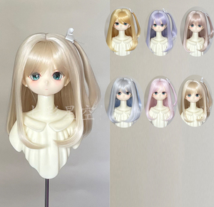 即決!ドール用耐熱ウィッグ1/3 1/4 球体関節人形用ウィッグSD DD MSD MDD ウィッグBJD おもちゃドールスーパードルフィー24xk013