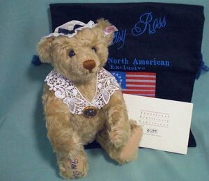 as2421C♪Steiff2003年USA限定　Betsy Ross 35cm 最初の星条旗をデザイン ♪