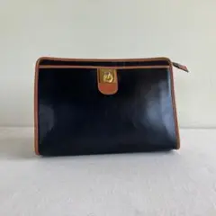 Vintage Celine セリーヌ クラッチバッグ 本革 黒 ヴィンテージ