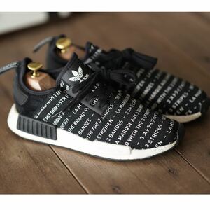 adidas originals NMD_R1 BLACKOUT boost アディダス 黒 プリント 黒 26.5cm ultra us8.5