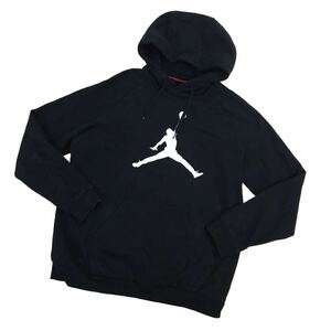 ND210-50 大きいサイズ Nike AIR JORDAN ナイキ エアジョーダン 長袖 スウェット パーカー トップス プルオーバー 綿80%他 黒系 メンズ XL