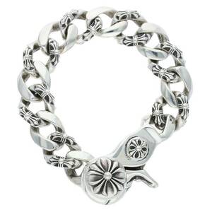 クロムハーツ Chrome Hearts FNCY CHN LNK/ファンシーリンククリップ サイズ:13LINK シルバーブレスレット 中古 OS06