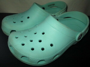 ★中古品 正規品 crocs クロックス Classic クラシック KIDS キッズ M2/W4 20cm ミントグリーン クロスライト素材 軽い履き心地 サンダル★