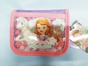 新品☆ディズニープリンセスソフィア 二つ折り財布 子供キッズ 女の子