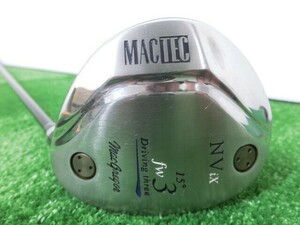 ♪MacGregor マグレガー MACTEC NV iX 3W フェアウェイウッド 15°/純正 シャフト TRIPLE ACTION FLEX-SR G2955♪