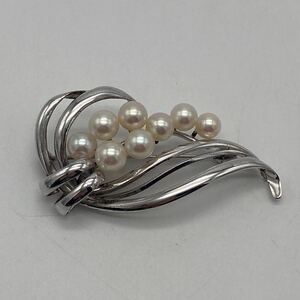 MIKIMOTO ミキモト ブローチ シルバー パール 小物　P1