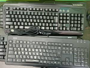 キーボード5点まとめ steelseries BUFFALO GTUNE Logicool ジャンク扱い