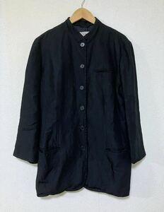 90’s AKA Eddie Bauer エディバウアー リネンレーヨン素材 マオカラー ジャケット ヴィンテージ スタンドカラー