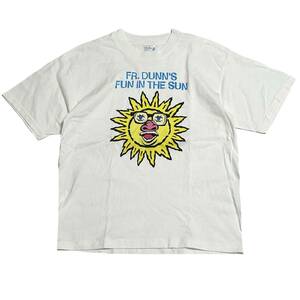 希少【90s ビンテージ GILDAN ULTRA COTTON 太陽 イラスト アート Tシャツ L 】 アメリカ USA ギルダン メッセージ SUN フラワー ひまわり