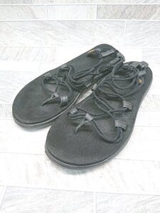 ◇ Teva テバ ロゴ カジュアル サンダル サイズ23.0cm相当 ブラック レディース P