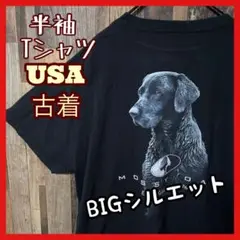 アニマル 犬 XL オーバーサイズ ブラック メンズ USA古着 半袖 Tシャツ