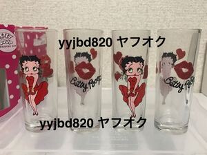 【即決・送料無料】　BETTY BOOP ベティブープ　ミニグラス　4個セット