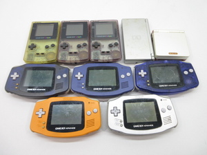 s22560-ty 【送料950円】計10台 ジャンク★Nintendo GBC×3、GBA×5、GBASP×1、DSLite×1 [035-240610]