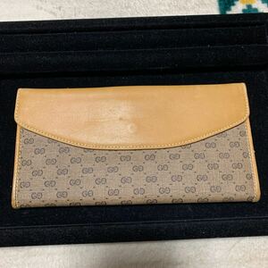 GUCCI グッチ 長財布 札入れ コイン入 GG ボタン１つ紛失 ジャンク