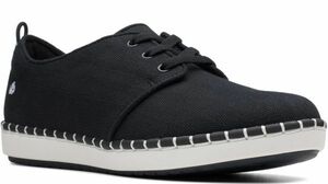 Clarks 27cm フラット スニーカー 軽量 スリッポン キャンバス ブラック 黒 エスパ サンダル ローファー ブーツ パンプス RRR59