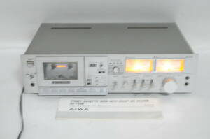 [MAD36]通電のみ AIWA AD-F66M アイワ ステレオ カセットデッキ METAL STEREO CASSETTE DECK 説明書付き 3ヘッド メタル対応機