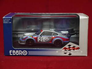 ☆1/43・EBBRO/エブロ〃PORSCHE 911 RSR TURBO＃21・MARTINI RACING　LEMAN’ｓ1974/ポルシェ911RSRターボ〃535/SILVER★