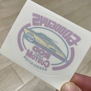 送料込 グッドガイズ 裏貼り　アメ車　ホットロッド usdm jdm 北米　goodguys hotrod フォード　シボレー　ダッジ　ステッカー　楕円