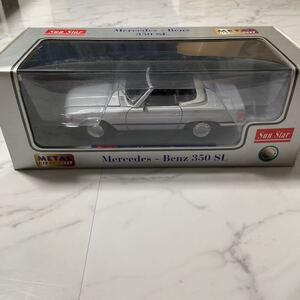 《箱付き》【1/18スケール】Mercedes Benz 350 SL Sun Star サンスター ミニカー 模型 コレクション放出 シルバー メルセデスベンツ