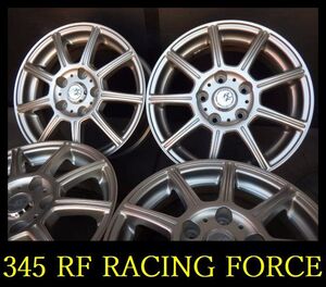 【345】T8001234▲RF RACING FORCE▲15x6J 5穴 PCD114.3 +43　4本 セレナ アイシス など