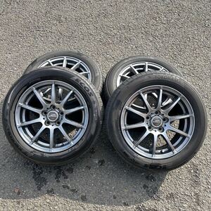 【1円スタート】【4本セット】A-TECH SCHNEIDER 15×6J +45 PCD100 YOKOHAMA ECOS ES31 21年製 185/60R15 トヨタ車用 プリウス シエンタ等