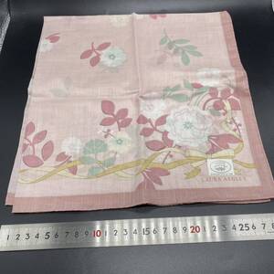 LAURA ASHLEY ローラアシュレイ ハンカチ 大きめ　ピンク　花柄　リボン　no.28