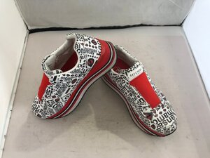 【SKECHERS×KANSAI　YAMAMOTO】スケッチャーズ×カンサイヤマモト　レディスボリュームソールスニーカー　ロゴ柄　24.5cm　SY02-FX2