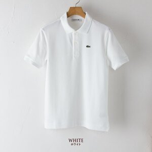 Z1880 LACOSTE ラコステ 半袖 ポロシャツ ボーイズ 14 ホワイト ワンポイント ワニ ワッペン フランス企画 PJ2909 コットン タイト