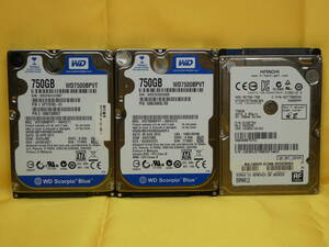 2.5HDD 750GBx3 WD Hitachi