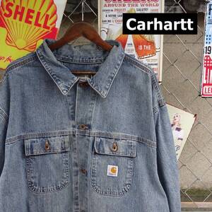 Carhartt カーハート デニムジャケット 3XL サイズ ビッグ Gジャン ゆったり ワーク ブルー 10311