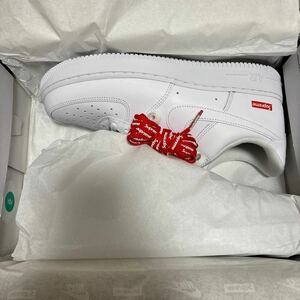 Supreme シュプリーム Nike Air Force1 Low ナイキ エアフォース1 US9.5 27.5cm 白 White 新品 正規品 Dunk Box Logo ロゴ ホワイト