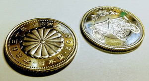 天皇陛下御在位30年記念 500円 バイカラー・クラッド貨幣 X 2枚セット 新品未使用