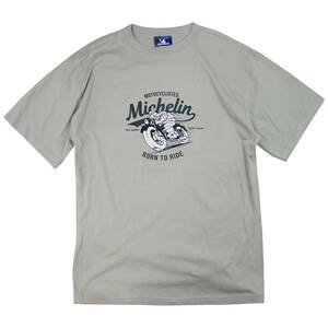 ミシュラン Tシャツ ライダー Michelin T-Shirt Riderミシュランマン ビブ ビバンダム バイク バイク柄 バイク乗り ロゴTシャツ 半袖 L 