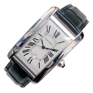 カルティエ Cartier タンクアメリカンLM W2603256 K18ホワイトゴールド 腕時計 ユニセックス 中古