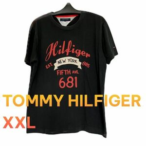 トミーフィルフィガー XXL トミーヒルフィガー 半袖 tシャツ ブラック TOMMY FILFIGER 本州　送料無料　T3